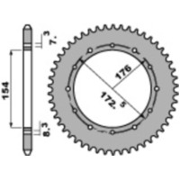 PBR Aluminium Ultra-Light Rear Sprocket 4S - 525