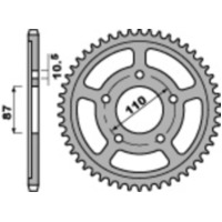 PBR Standard Stahlritzel hinten 795 - 530 für Suzuki GS500, SV650