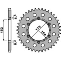 PBR Steel Standard Rear Sprocket 856 - 520 for Yamaha DT200, DT400, SR500 856.44.C45