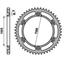 PBR Steel Standard Rear Sprocket 896 - 520 for KTM 125MX, 250MX, 420GS 896.52.C45