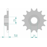 AFAM Standard Stahlritzel vorne 21504 - 520 für Yamaha FZS600FAZER, SZR660, TT600 MZ 660BAGHIRA, 660MASTIFF, 660SKORPION