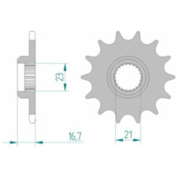 AFAM Standard Stahlritzel vorne 21506 - 520 für Yamaha XJ600N, XJ600SDIVERSION