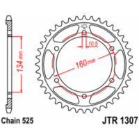 JT SPROCKETS Standard Stahlritzel hinten 1307 - 525 für Honda CBR1000RR, CBR600F, CBR600RR