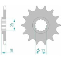 AFAM Standard Stahlritzel vorne 21510 - 520 für Yamaha, Aprilia, Derbi