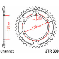 JT SPROCKETS Standard Stahlritzel hinten 300 - 525 für Honda XL600V, XL650V, XL700V Yamaha FZ8N, FZ8S, TDM900 JTR300.49