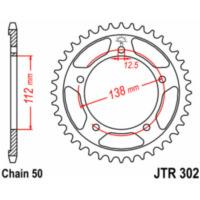 JT SPROCKETS Standard Stahlritzel hinten 302 - 530 für Honda CB1100, CB1100X-11, CB1300