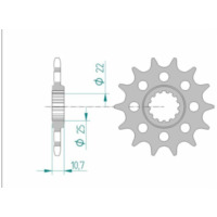 AFAM Standard Stahlritzel vorne 21511 - 520 für Yamaha YZF-R6