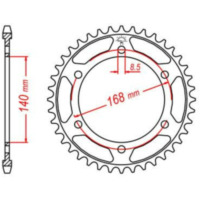 JT SPROCKETS Standard Stahlritzel hinten 6 - 525 für BMW F800GS, F800R JTR6.47