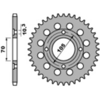 PBR Standard Stahlritzel hinten 278 - 530 für Honda CB350, CB360, CB400