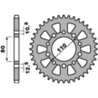 PBR Standard Stahlritzel hinten 334 - 530 für Honda, Triumph, Yamaha 334.41.C45