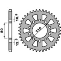 PBR Standard Stahlritzel hinten 334 - 530 für Honda, Triumph, Yamaha 334.44.C45