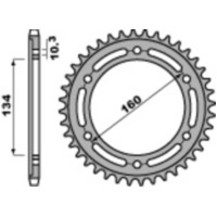 PBR Steel Standard Rear Sprocket 4400 - 520 for Honda CBR600RR