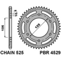 PBR Standard Stahlritzel hinten 4529 - 525 für Triumph BONNEVILLE1200BOBBER, BONNEVILLE1200T120, DAYTONA675 Husaberg FE390, FE450, FE570 4529 47 C45