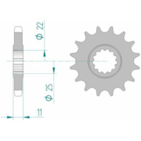 AFAM Standard Stahlritzel vorne 21602 - 530 für Yamaha FZ750, FZ6600, FZ6600S2