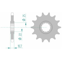 AFAM Standard Stahlritzel vorne 21606 - 525 für Yamaha TDM850, TRX850, YZF-R6 21606-17