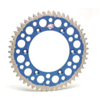 RENTHAL Twinring Ultraleichtes selbstreinigendes, harteloxiertes Aluminiumritzel hinten 1500 - 520 für Yamaha WR125, WR250, WR400F 1500-520-50GPBU