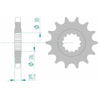 AFAM Standard Stahlritzel vorne 21801 - 530 für Yamaha FJ1100, FJ1200, FZ1N