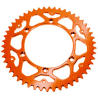 ART Aluminium Ultra-Light Self-Cleaning Rear Sprocket 897 - 520 for KTM, Husaberg, Husqvarna ART-897A-52-ORG