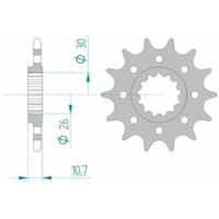 AFAM Steel Racing Front Sprocket 21804 - 520 for Yamaha YZF-R1 21804-17
