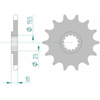 AFAM Steel Standard Front Sprocket 22303 - 520 for Suzuki, Beta, Kawasaki 22303-13