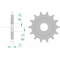 AFAM Standard Stahlritzel vorne 22401 - 520 für Suzuki DR250, DR400, DR500 22401-15