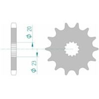 AFAM Standard Stahlritzel vorne 22403 - 530 für Suzuki GR650, GSX400