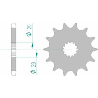 AFAM Standard Stahlritzel vorne 22404 - 525 für Suzuki GSF400BANDIT, GSX400 22404-15