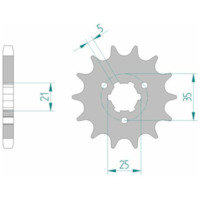 AFAM Standard Stahlritzel vorne 22502 - 530 für Suzuki GT380, GT750