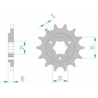 AFAM Standard Stahlritzel vorne 22600 - 520 für Cagiva CANYON500, CANYON600, RIVER600 Suzuki DR750, DR800 22600-16