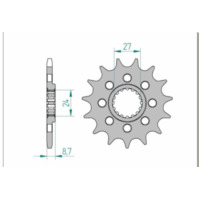 AFAM Standard Stahlritzel vorne 22902 - 520 für Suzuki GSX-R1000 22902-16