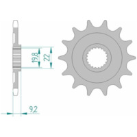 AFAM Steel Self-Cleaning Front Sprocket 24305 - 520 for Kawasaki KX250, KX250F