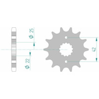 AFAM Standard Stahlritzel vorne 24500 - 530 für Kawasaki GPX600, GPZ550, GPZ600