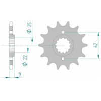 AFAM Standard Stahlritzel vorne 24502 - 520 für Kawasaki ELIMINATOR250, GPX250, KL650TENGAI