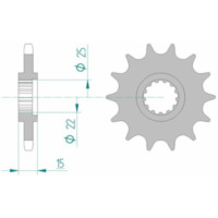 AFAM Standard Stahlritzel vorne 24506 - 525 für Triumph DAYTONA600, SPEEDFOUR600, TT600 Kawasaki NINJAZX-6R 24506-16