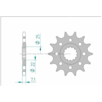 AFAM Standard Stahlritzel vorne 24511 - 520 für Kawasaki NINJAZX-6R, NINJAZX-6RABS 24511-16