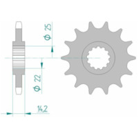 AFAM Steel Standard Front Sprocket 24602 - 525 for Kawasaki ZEPHYR750