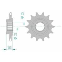 AFAM Standard Stahlritzel vorne 24603 - 520 für Kawasaki Z750, Z800