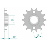 AFAM Steel Standard Front Sprocket 24801 - 630 for Kawasaki GPZ1100, Z1000