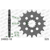 AFAM Steel Standard Front Sprocket 24902 - 525 for Kawasaki NINJAH2, NINJAH2SX, NINJAZX-10R
