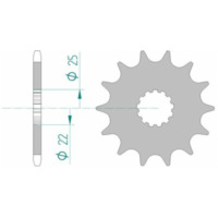 AFAM Selbstreinigendes Stahlritzel vorne 27500 - 520 für Yamaha, Kawasaki, Suzuki