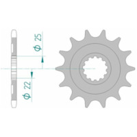 AFAM Steel Standard Front Sprocket 27502 - 520 for Kawasaki KLX450, KX450, KX450F 27502-14