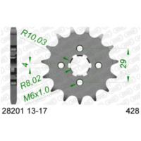 AFAM Steel Standard Front Sprocket 28201 - 428 for Suzuki GP125, GSX-R125, GSX-S125