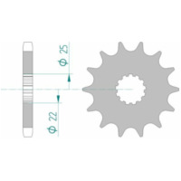 AFAM Steel Standard Front Sprocket 28400 - 530 for Suzuki, Yamaha, Kawasaki 28400-18