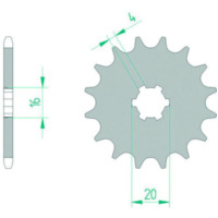 AFAM Standard Stahlritzel vorne 30100 - 420 für Yamaha, Kawasaki, Suzuki 30100-14