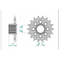 AFAM Standard Stahlritzel vorne 37601 - 525 für Aprilia MANA850