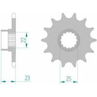 AFAM Standard Stahlritzel vorne 58500 - 520 für Gilera RC600, SATURNO500, XRT600