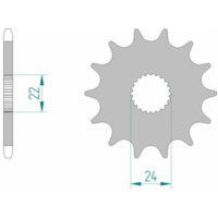 AFAM Standard Stahlritzel vorne 61201 - 520 für Aprilia 125SX, AF1125, CLASSIC125 MZ 125SX 61201-15