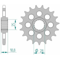 AFAM Steel Standard Front Sprocket 61602 - 525 for BMW F800R, F800S, F800ST