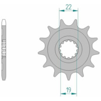 AFAM Standard Stahlritzel vorne 64305 - 520 für Husqvarna TC2504T, TE2504T, TE310