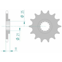 AFAM Steel Standard Front Sprocket 64500 - 520 for Husqvarna CR250, SM610, SMR450 Hyosung TE450RAPIER 64500-16
